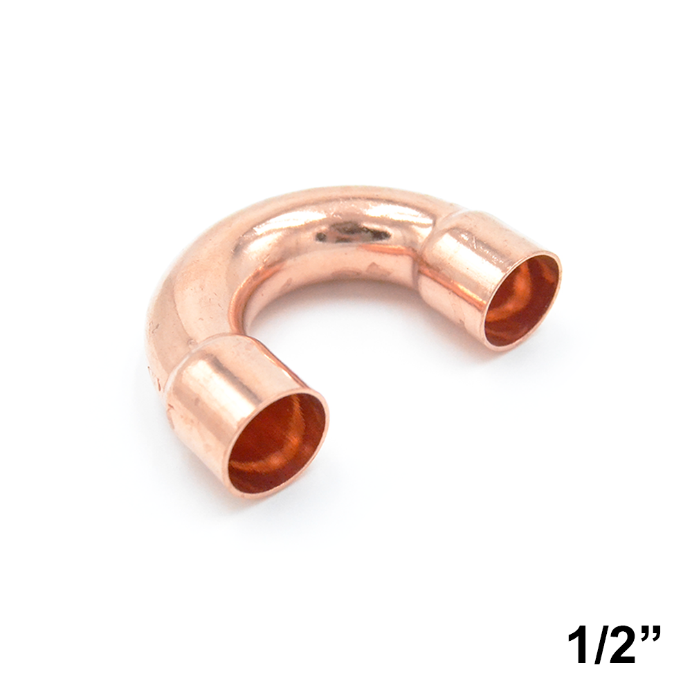 1/2" Copper Solder 180° Return Bend Female x Female