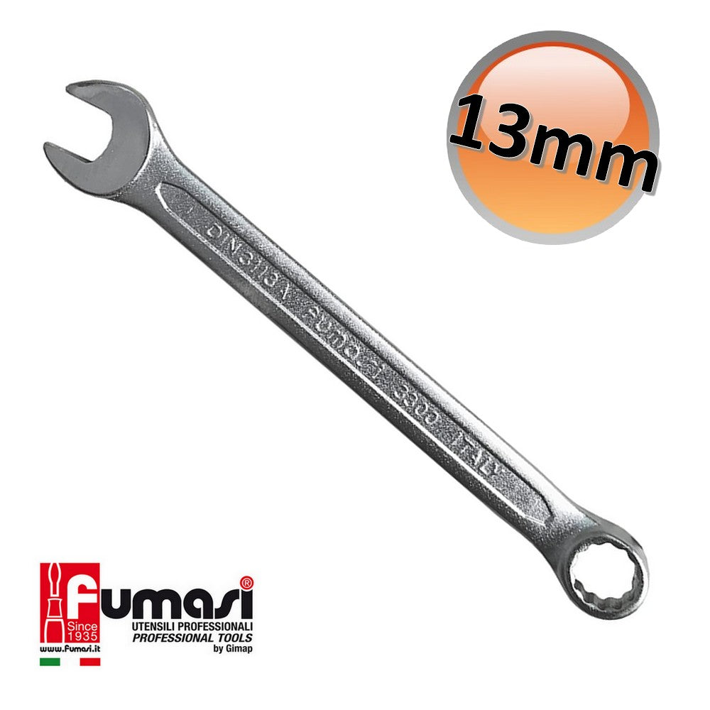 Clé mixte en étoile de 13 mm en acier au chrome-vanadium