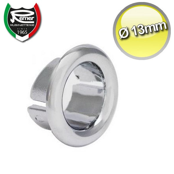 Bague chromée Ø 13 mm pour trop-plein de lavabo et bidet