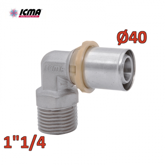 ICMA 404 - Raccord mâle coudé SEMPITER® 40 x 1''1/4