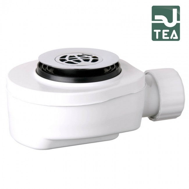 Bonde de douche en polypropylène avec grille en laiton chromé pour receveurs de douche percés de trous de Ø 50 et Ø 60 mm - TEA