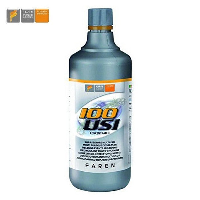 Dégraissant professionnel multi-usages Faren, flacon de 1 litre, pour toutes surfaces - 100 utilisations