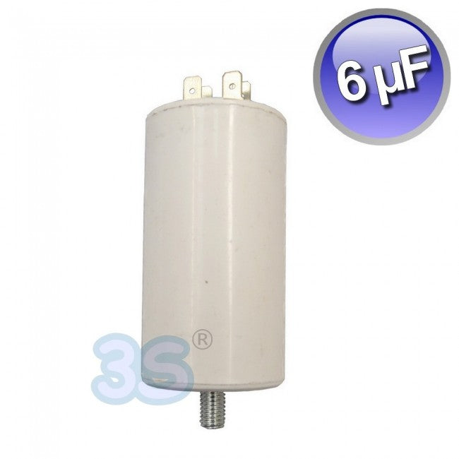 Condensateur de fonctionnement universel 6 µF - 440 Vca - 50/60 Hz