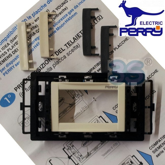 Perry 1PAFT54243IP - Plaques d'adaptation pour kit de finition de thermostats encastrés
