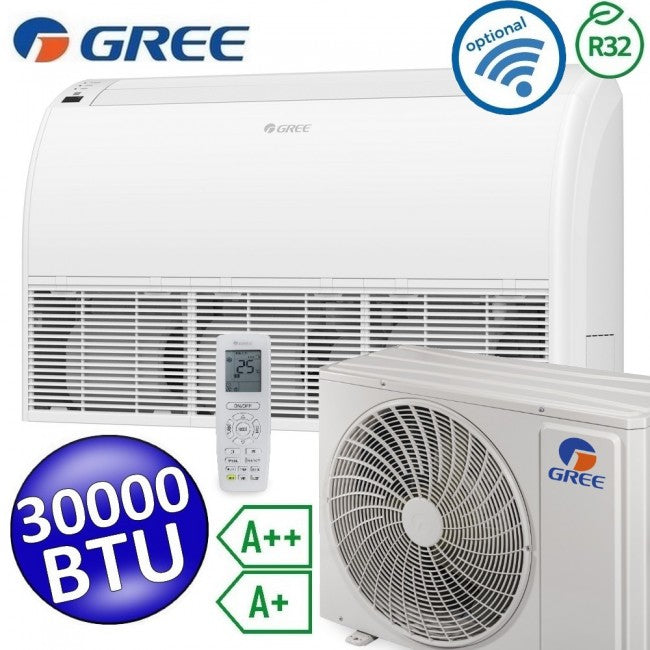 Climatiseur monozone Gree 30 000 BTU R32 A++/A+ (sol/plafond) avec télécommande incluse - U-MATCH 6