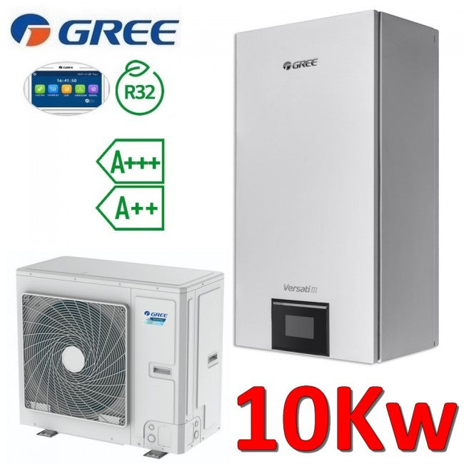 Pompe à chaleur air-eau Gree Versati III Split R32 10,0 kW monophasée