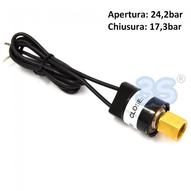Cartridge pressure switch 1/4'' SAE high pressure connection 24.2 - 17.3 Bar