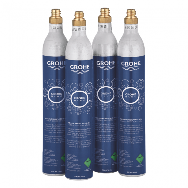 Kit de démarrage GROHE bleu, cylindre de CO2 425 g (4 pièces)