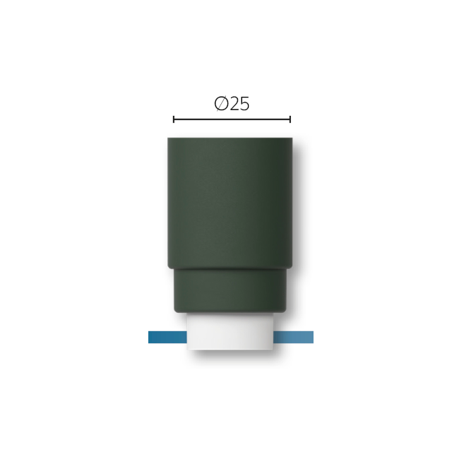 Raccord droit anti-insectes pour tuyau rigide Ø 25 mm - vert - TAI.025