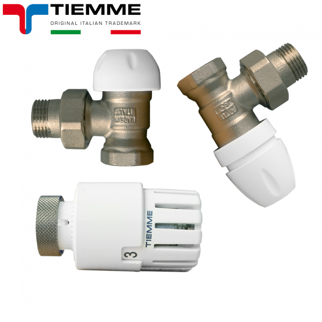 Robinet d'angle 1/2'' et robinet de verrouillage avec raccord en fer et tête thermostatique