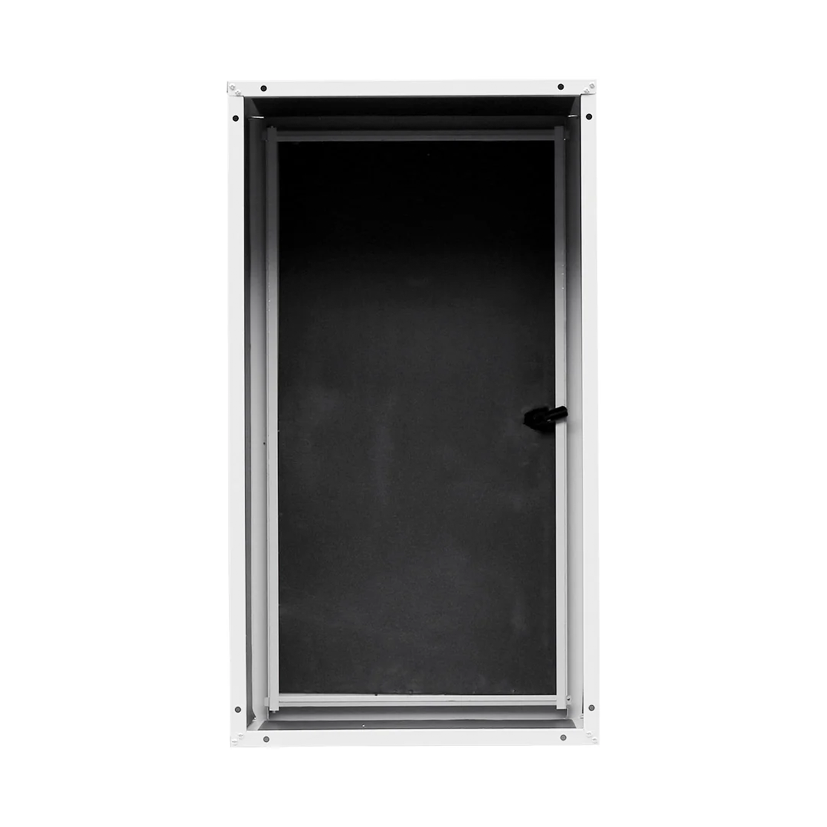 White painted sheet metal insulated boiler cover, dimensions H110 W60 D43 (cm)