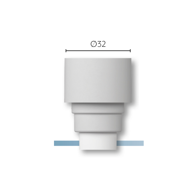 Raccord droit anti-insectes pour tuyau rigide Ø 32 mm - blanc - TAI.032