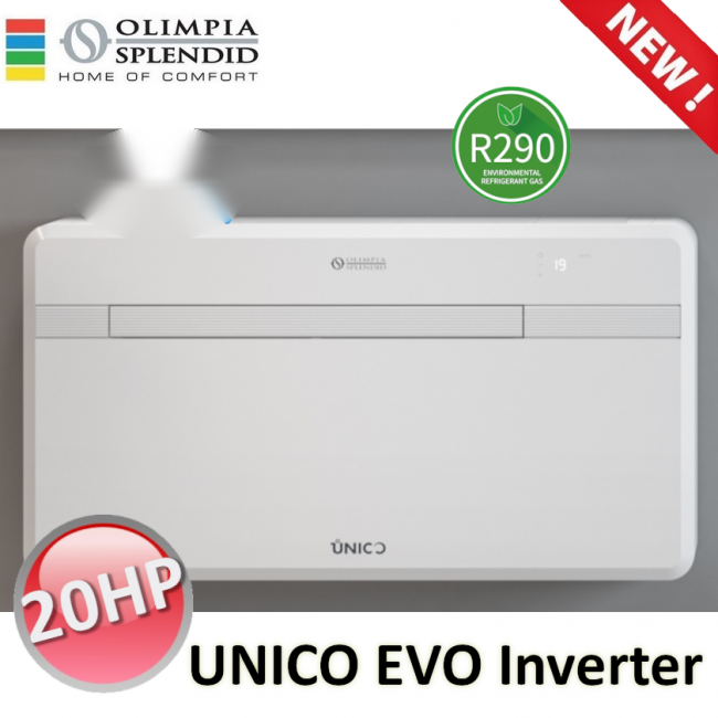 . NEW UNICO EVO 20 HP PVAN INVERTER R290 cold and hot - OLIMPIA ...