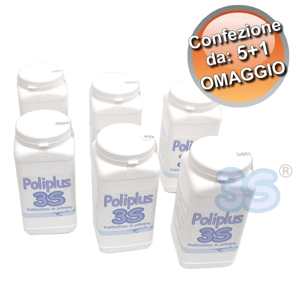 PoliPlus - Recharge de poudre de polyphosphate universelle de 1 kg - Paquet de 6 pièces