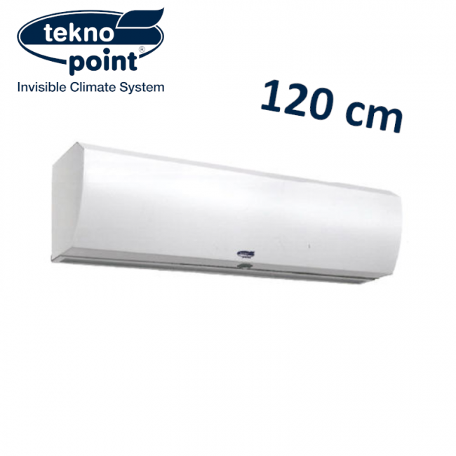 Rideau d'air centrifuge TEKNOPOINT avec télécommande, 120 cm. Débit d'air : 1 360 m³/h