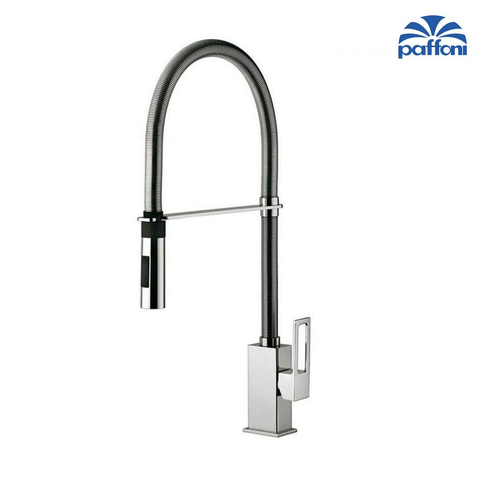Mitigeur d'évier de cuisine professionnel Paffoni EF179 CR EFFE - 2 jets