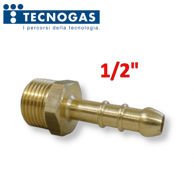 Brass pipe support for METHANE gas with 1/2'' male fitting