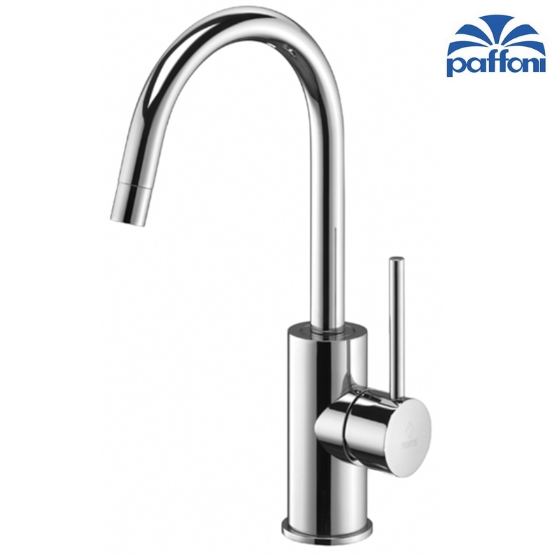 Mitigeur de lavabo LIG 078 CR LIGHT PAFFONI avec bec pivotant et sans bonde