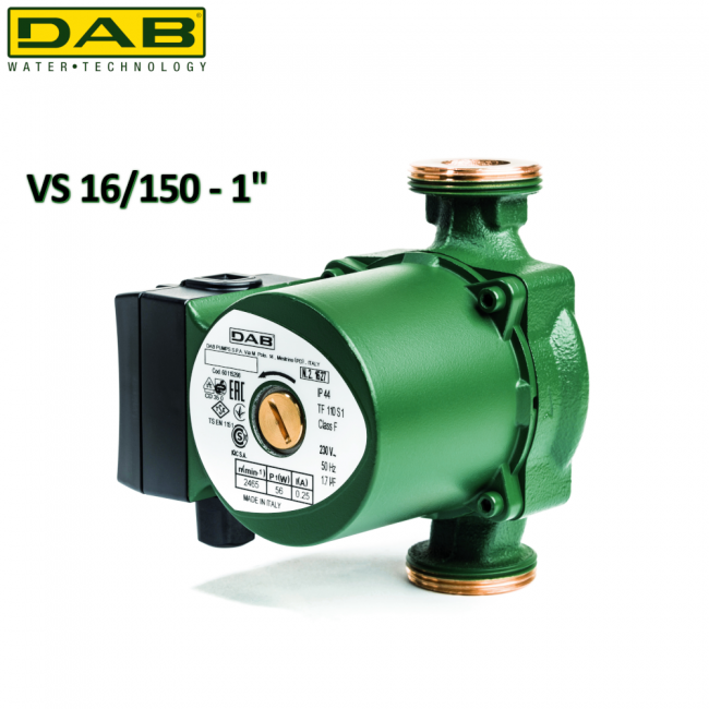 Circulateur à rotor noyé 1'' pour eau chaude sanitaire - DAB VS 16/150