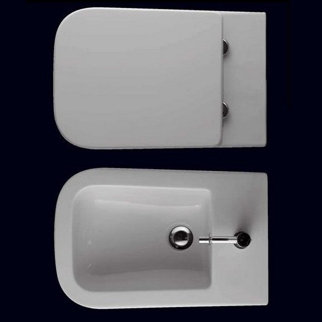 Ensemble sanitaire suspendu STONE 52.36 - Ceramica Globo - WC, bidet et siège