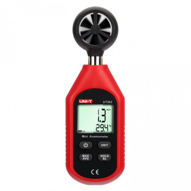 Anémomètre numérique miniature UT363 avec écran LCD - plage de mesure 0-30 m/s