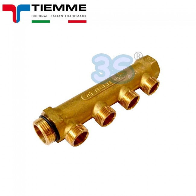 4-Way Linear Brass Manifold with 1/2"x16 Outputs