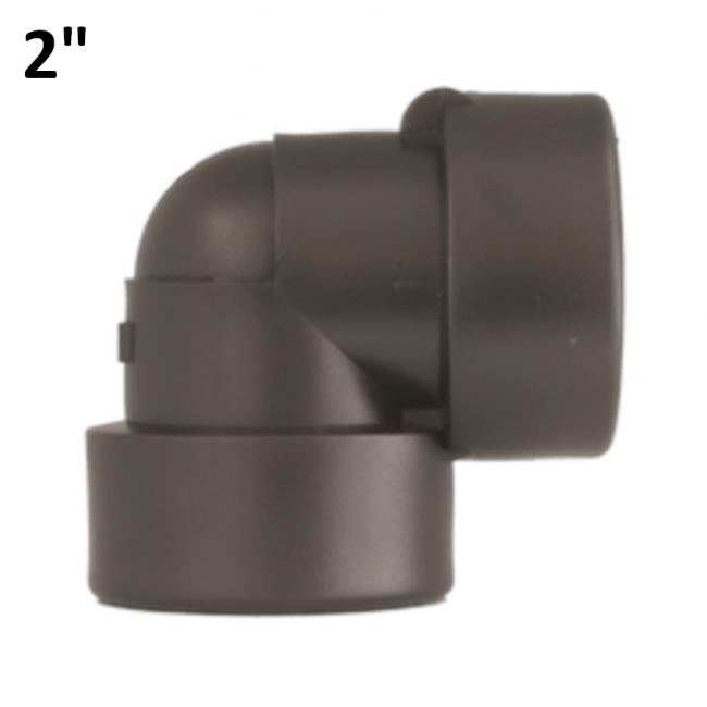 Coude 90° 2'' FF en polypropylène PP avec joint torique