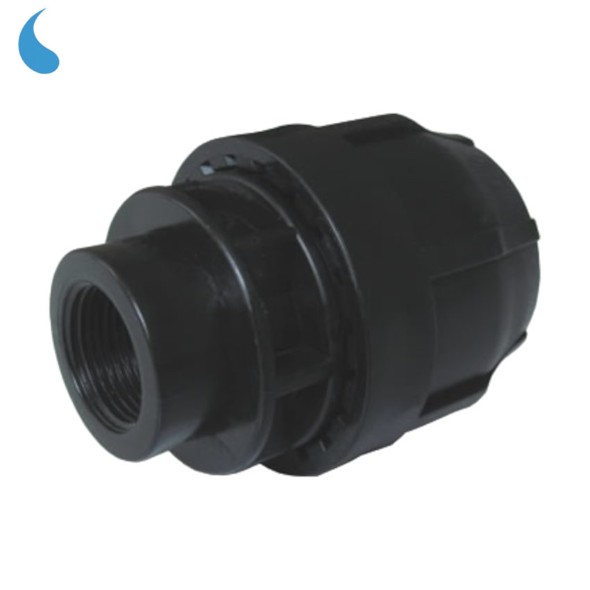 Raccord à compression Ø 25 mm x 3/4'' F - à serrer dans du polypropylène