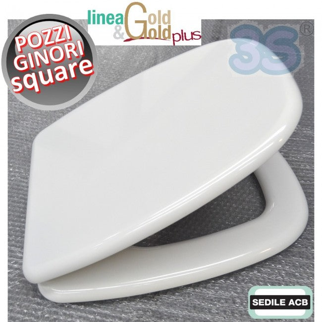Abattant de toilettes carré Pozzi Ginori - Gamme OR de la marque ACB