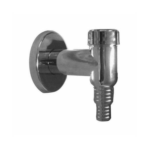 External spring trap Ø 32 mm in PP for washing machine with CHROME flange