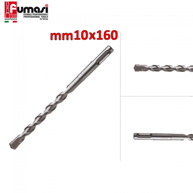Foret SDS-PLUS 10 mm x 160 mm pour perçage du béton et de la maçonnerie