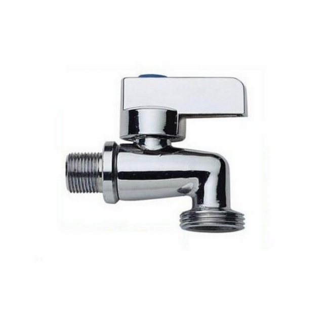 Robinet à bille chromé 1/2" pour lave-linge et lave-vaisselle
