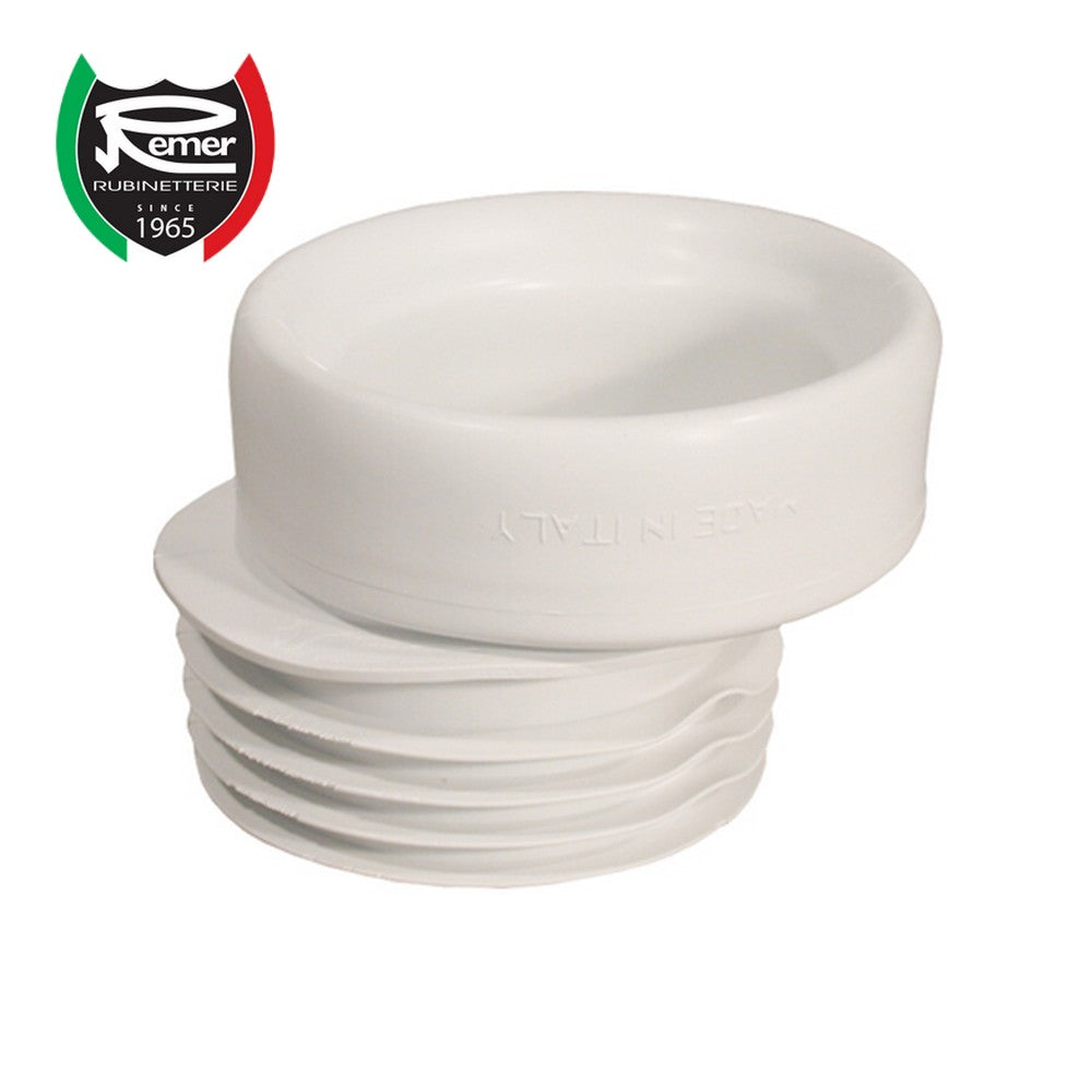 Rallonge de canalisation de toilette excentrée en caoutchouc, diamètre extérieur 138 mm et diamètre intérieur 100 mm