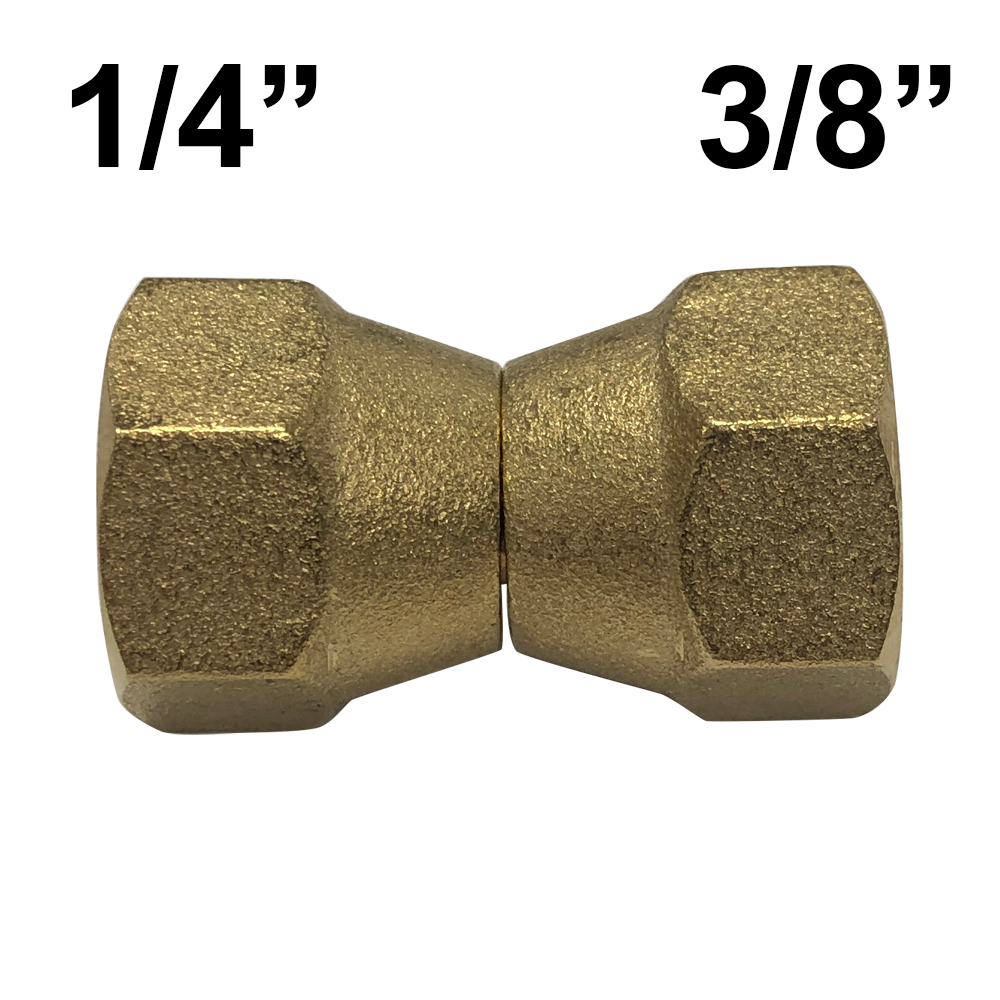 Reducing swivel fitting double union 1/4'' 3/8'' sae
