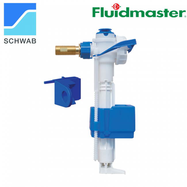 Robinet à flotteur Fluidmaster WC avec raccord latéral 3/8" et adaptateur universel