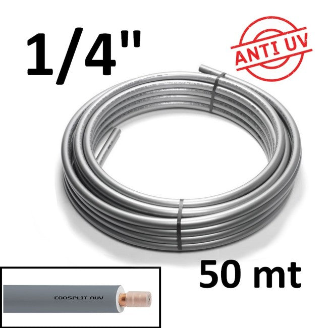 Pre-insulated copper coil 50m 1/4'' - air conditioning and refrigeration