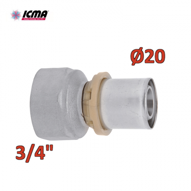 ICMA 401 - Straight Female Crimp Fitting 3/4''x20 SEMPITER®