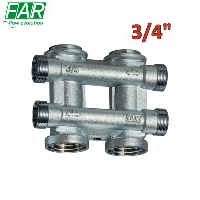 FAR 3750 - Collecteur coplanaire modulaire 2+2 3/4'' - Sorties 24x19