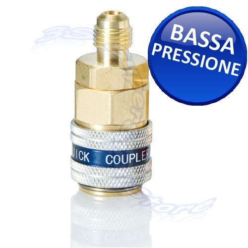 Raccord rapide droit, basse pression, 1/4 SAE - gaz R134A