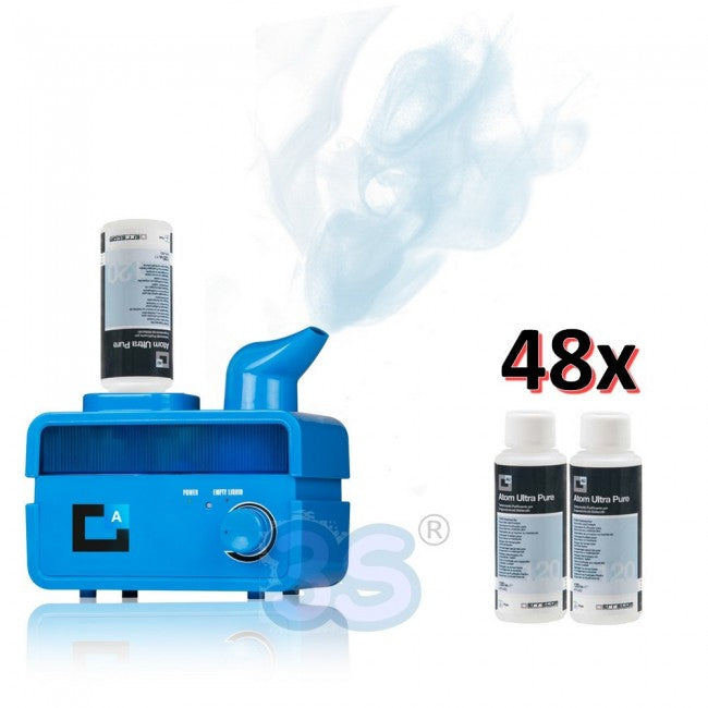 ATOM MACHINE PURE - Purificateur d'air pour voiture avec nébuliseur et 48 flacons de 120 ml de parfum PURE