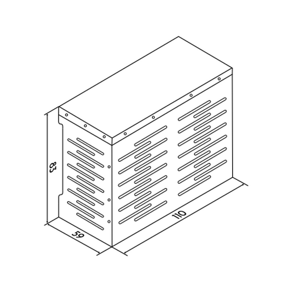 Cache-climatiseur design K-110S 110x83x59 cm argent en aluminium pour unités extérieures