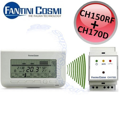 Actuator + CH150RF weekly programmable thermostat + CH170D Fantini Cosmi