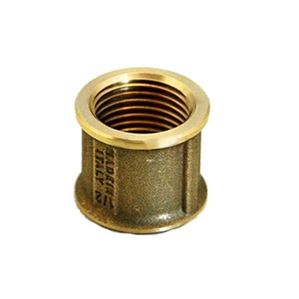Manchon de raccordement droit F-F 1''1/4 en laiton - gaz à l'eau