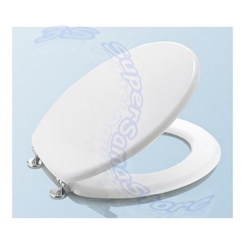 WHITE universal wooden toilet seat