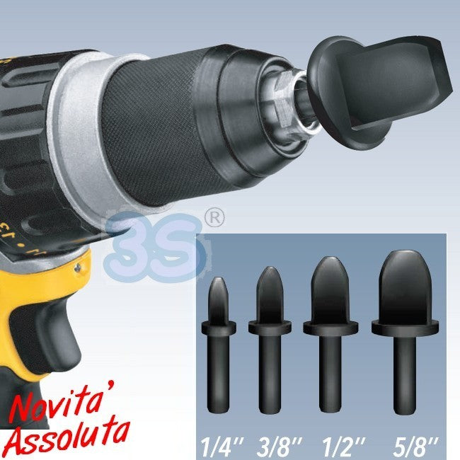 Copper Pipe Glass Expansion Bit Set for Screwdriver or Drill - 4 Diameters