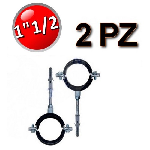 Collier isophonique en acier avec caoutchouc pour tuyaux de Ø 1 1/2 po - lot de 2
