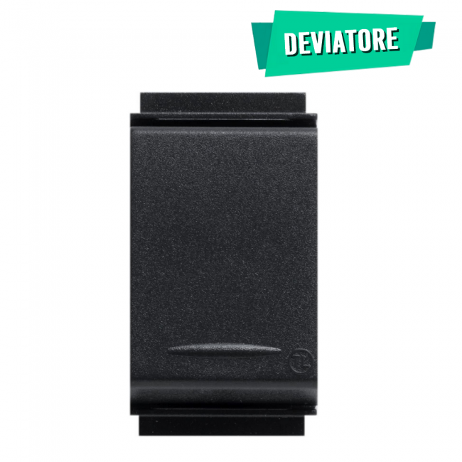 Interrupteur unipolaire à deux voies noir 10 A 250 V compatible avec Bticino Living Classic - Feb Elettrica