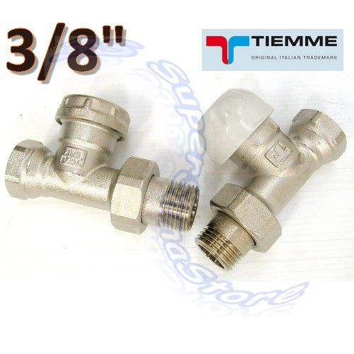 Vanne de verrouillage droite TIEMME avec raccord en fer 3/8''