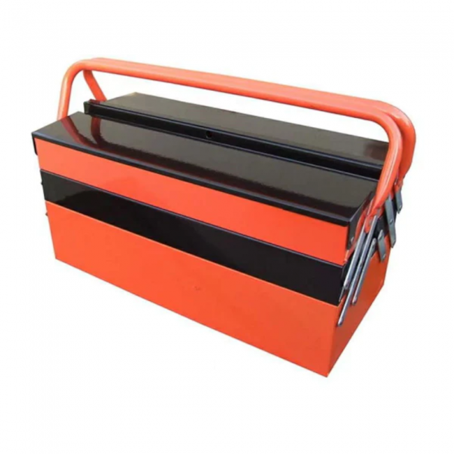 Coffret à outils en métal avec compartiments