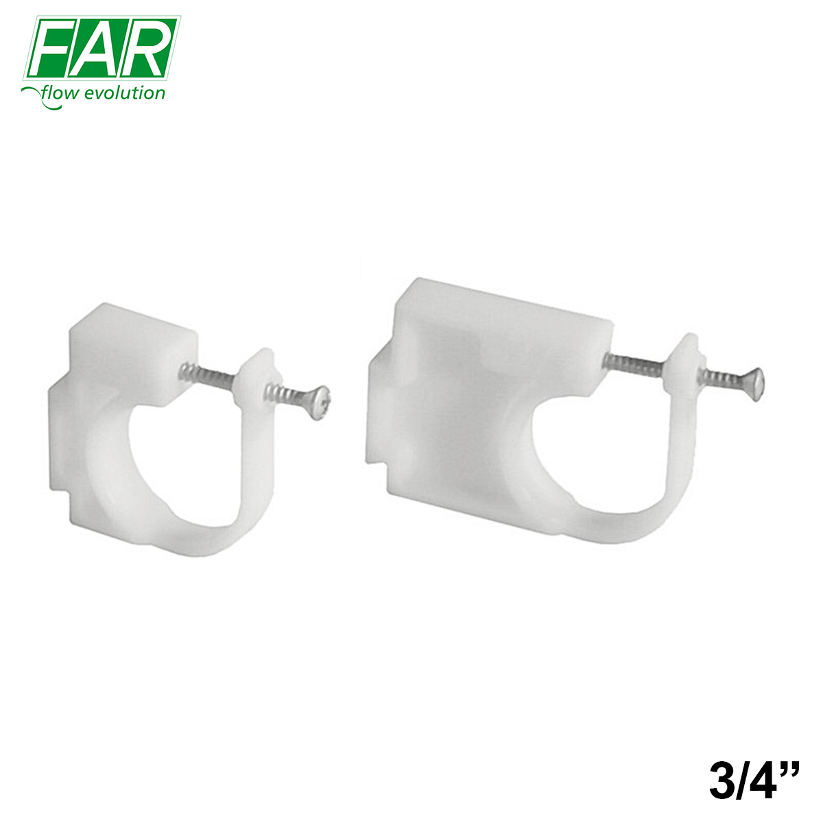 7550 - Paire de supports de cassette « TUTTO » pour la fixation de collecteurs 3/4'' - FAR